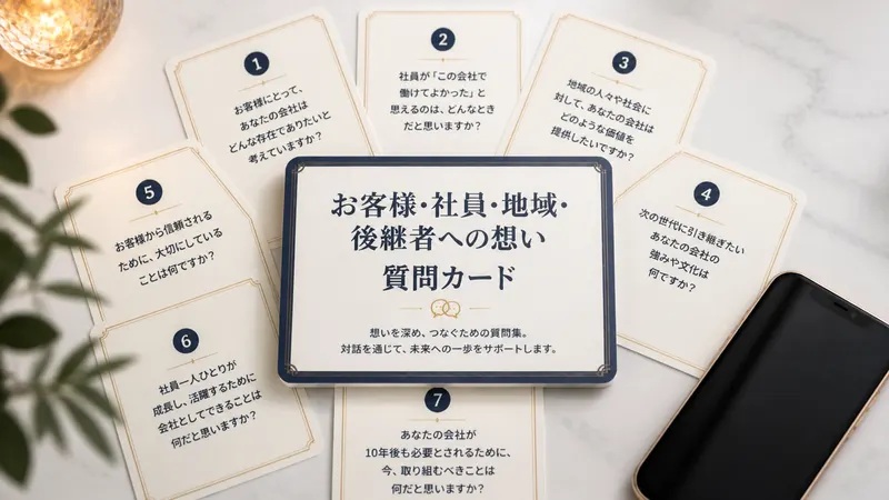 7. お客様・社員・地域・後継者への想い 質問カード